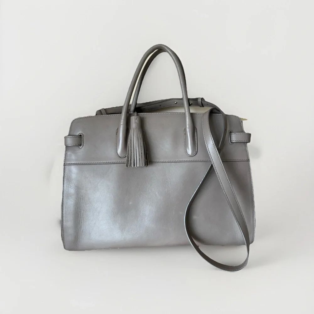 Cuyana Work Satchel in Clay Smooth Leather
